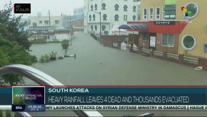 South Korea | Heavy rainfall leaves 4 dead and thousands evacuated
