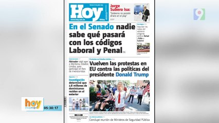 Titulares prensa dominicana viernes 18 de julio 2025 | Hoy Mismo
