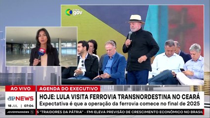 Lula visita trecho da ferrovia Transnordestina no Ceará