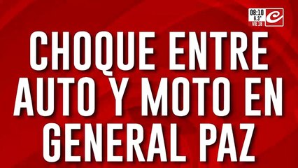 Choque entre auto y moto en plena General Paz: El SAME aéreo debió rescatar a un joven
