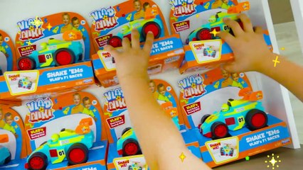 Children play with new Vlad and Niki's toy cars