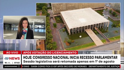 Congresso inicia recesso parlamentar nesta sexta (18)