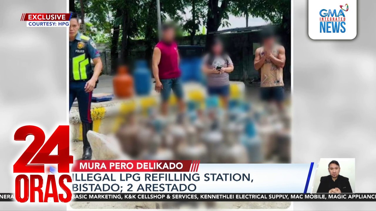 Illegal LPG refilling station, bistado; 2 arestado | 24 Oras