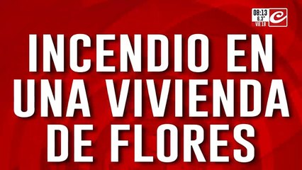 AHORA: Se incendia una vivienda en el barrio porteño de Flores