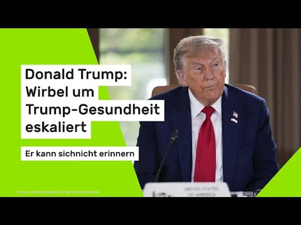 Donald Trump: Wirbel um Trump-Gesundheit eskaliert: Er kann sich nicht erinnern