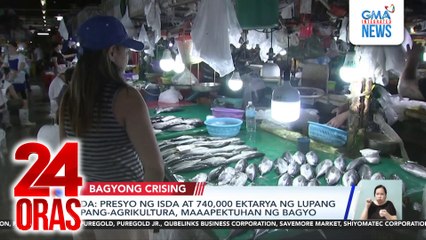 DA - Presyo ng isda at 740,000 ektarya ng lupang pang-agrikutura, maaapektuhan ng bagyo | 24 Oras
