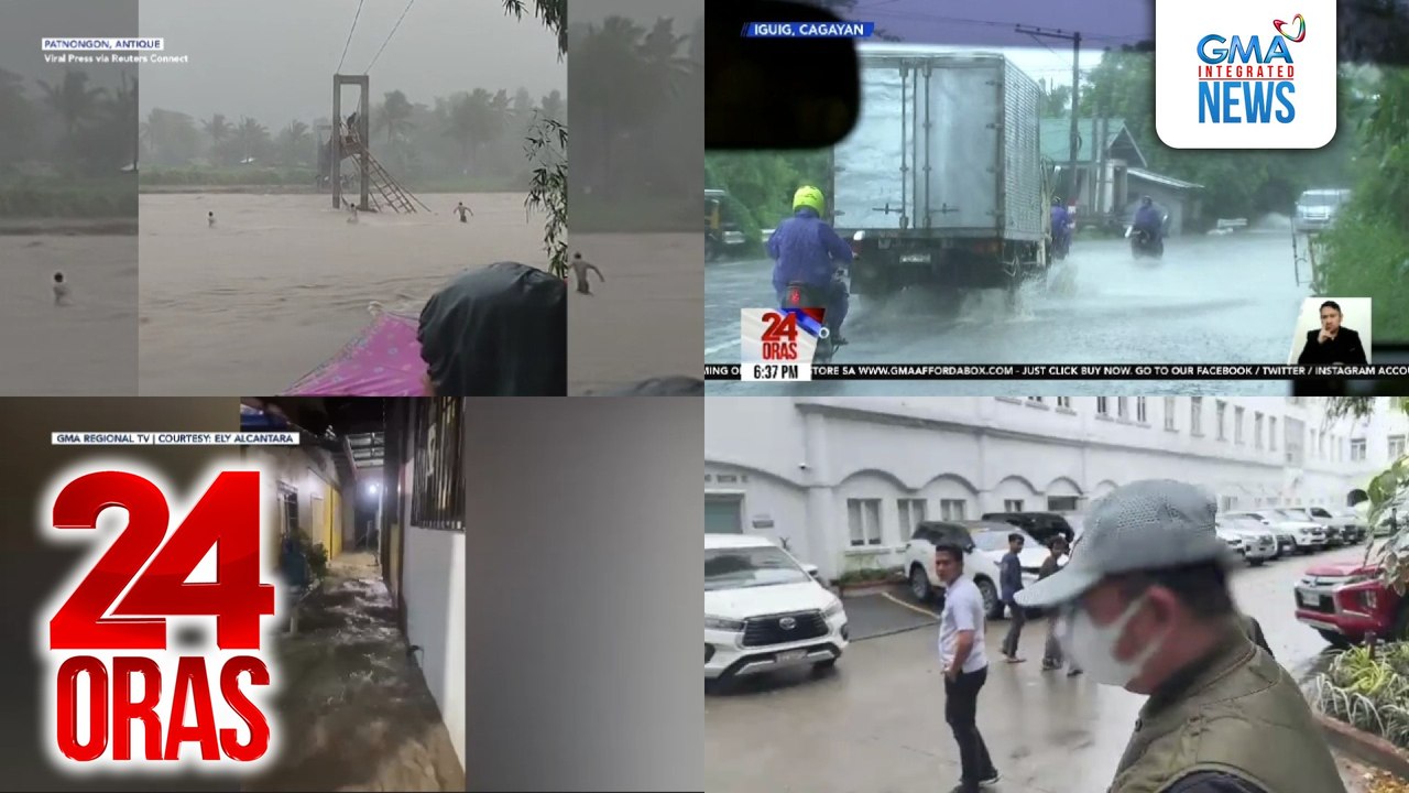 24 Oras: (Part 1) Hagupit ng Bagyong Crising at epekto ng habagat sa malaking bahagi ng bansa; mahigit 30 sangkot umano sa pagkawala, pinagpulungan ni Sec. Remulla at Patidongan; 4 Tsino, 9 pinoy arestado dahil sa ilegal na pagmimina ng ginto sa..., atbp.