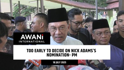 Too early to decide on Nick Adams’s nomination- PM