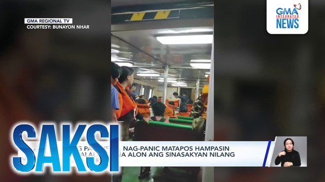 Saksi: (Part 2) Hampas ng malalakas na alon; Barge, inanod patungong baybayin ng Virac, Catanduanes