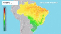 Sexta, 18 de julho: Temperatura prevista para os próximos dias no Brasil.