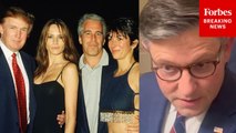 Speaker Johnson Asked Point Blank About WSJ Report Saying Trump Sent Epstein Birthday Letter