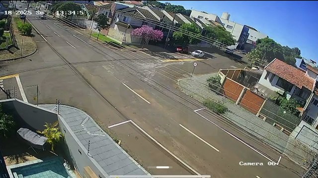 Câmera de segurança flagra capotamento cinematográfico no Parque São Paulo