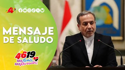 🇮🇷🤝 Saludo del Ministro de Relaciones Exteriores de Irán por los 46 años de la Revolución Sandinista