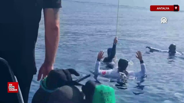 Milli sporcu Görkem Gedik, Serbest Dalış Türkiye Şampiyonası'nda rekor kırdı