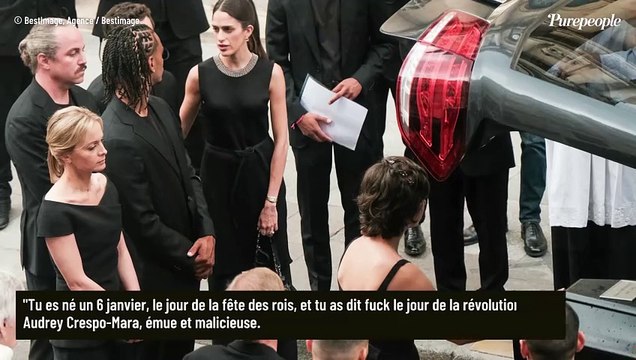 Le dernier baiser d’Audrey Crespo-Mara à Thierry Ardisson à l'église Saint-Roch