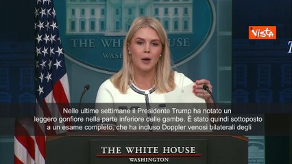 Portavoce Casa Bianca: Trump è in ottima salute. Ha insufficienza venosa cronica alle gambe