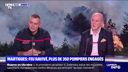 Story 1 : Feu ravivé, plus de 350 pompiers engagés à Martigues - 18/07