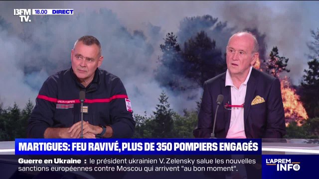 Story 1 : Feu ravivé, plus de 350 pompiers engagés à Martigues - 18/07