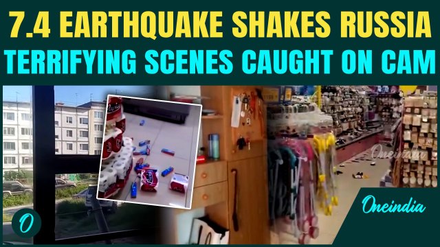 WATCH: Moment Russia's East SHAKES With 7.4 Earthquake | Scary Visuals Show Tremors HITTING Stores