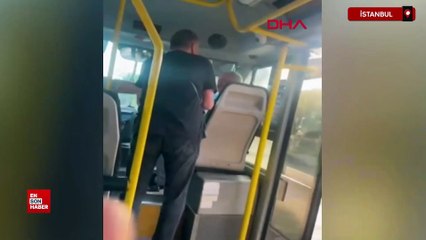 Fatih'te minibüste ayağıma bastın kavgası