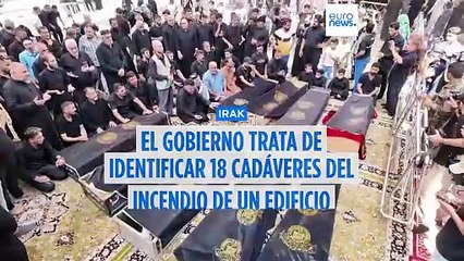 Irak trata de identificar 18 cadáveres del incendio de un centro comercial en el que murieron 63 personas