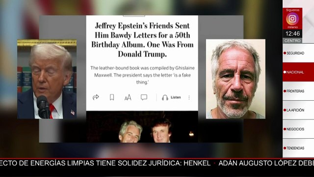 Sale a la luz carta de Donald Trump a Jeffrey Epstein, según The Wall Street Journal