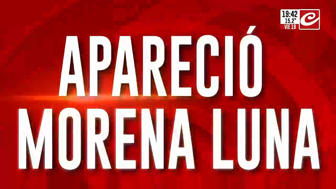 Apareció Morena Luna