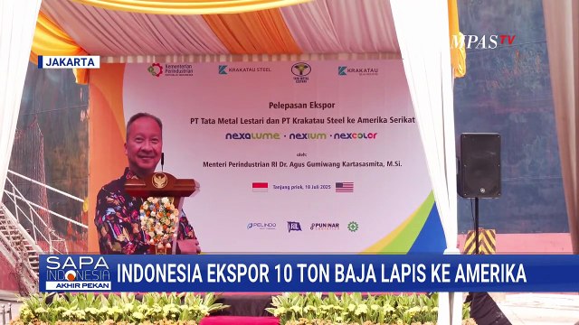 Indonesia Mengekspor 10 Ribu Ton Baja Lapis ke Pasar Amerika | SAPA PAGI
