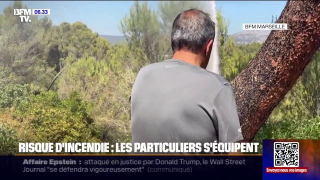 Risques d'incendies: près de Marseille, des particuliers s'équipent pour lutter eux-mêmes contre le feu