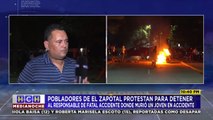 Pobladores de El Zapotal exigen la captura de conductor que causó la muerte de uno de sus vecinos