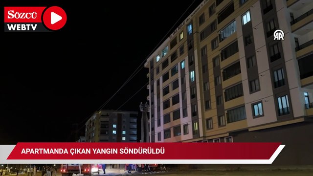 Erzurum'da bir apartmanda çıkan yangın söndürüldü