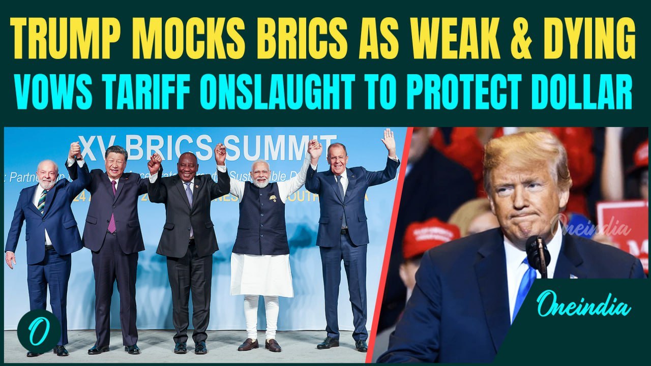 Trump Vs BRICS: Trump MOCKS Brics As “Little Group Fading Fast”; Vows 10% Tariff  On BRICS Nations