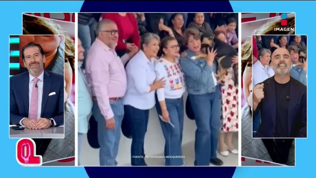 Un lomito se coló en la foto de la gobernadora Delfina Gómez