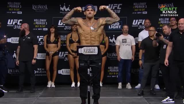 UFC 318 - La pesée de Dustin Poirier et Max Holloway