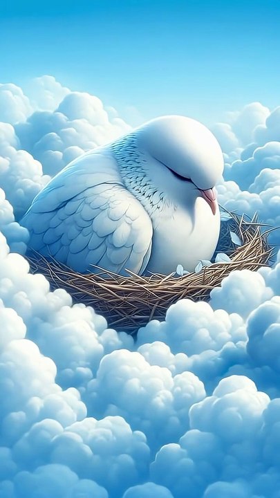 The story of how a pigeon builds a nest above the clouds😭 #ai #pigeon #shorts #viralreels #trending