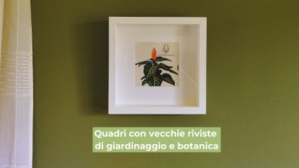 Quadri fai-da-te con vecchie riviste di giardinaggio e botanica
