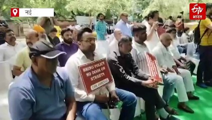 'कुत्तों के आतंक' के खिलाफ पूर्व केंद्रीय मंत्री का जंतर-मंतर पर प्रदर्शन, अपनी ही सरकार से कर डाली ये मांग