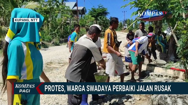Jalanan Rusak Tak Kunjung Diperbaiki, Warga Swadaya Sebagai Bentuk Protes | KP