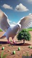 The pigeon and the monkey plant a mango tree and then eat it happily 😭 #ai #pigeon #monkey #mango