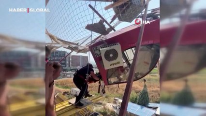 Kule vinç devrilince, Suriyeliler savaş çıktı zannetti hemen tekbir getirdiler