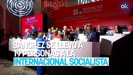 Sánchez se llevó a 19 personas a la Internacional Socialista en Turquía en un Airbus que pagó el Estado