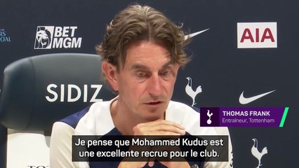 Frank salue l'arrivée de Kudus