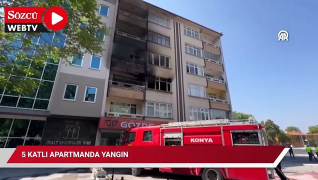 5 katlı apartmanda yangın