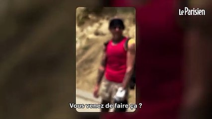 Un homme pris en flagrant délit  en train de démarrer un incendie sur un sentier de Los Angeles