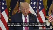 Trump firma legge sulle criptovalute, 