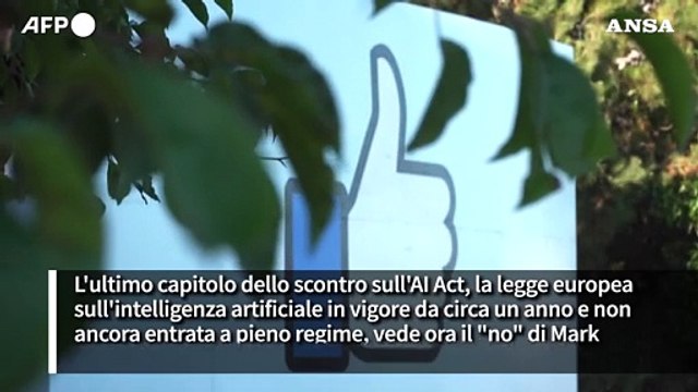 'No' di Meta al codice ue sull'intelligenza artificiale, 'troppe incertezze'
