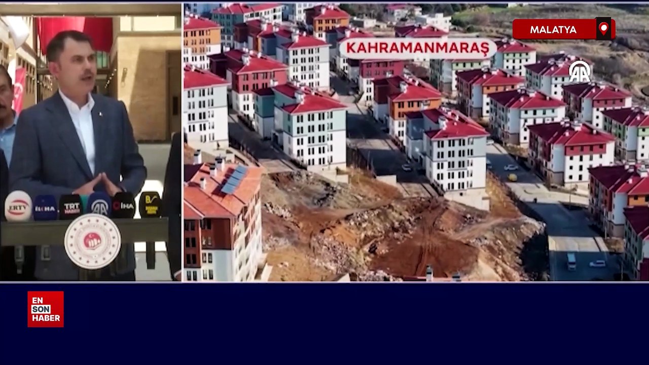 Bakan Murat Kurum: Deprem bölgesinde saatte 23, günde 550 konut bitiriliyor