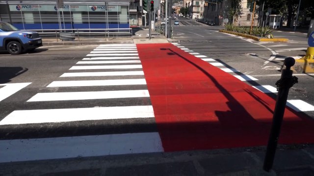 Pista ciclabile del centro città, nuova segnaletica