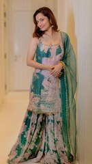 अंकिता लोखंडे की ग्रीन सलवार सूट डिजाइन