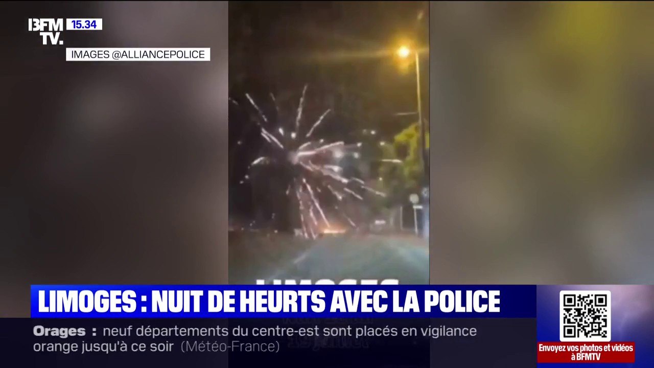 Limoges: dix policiers blessés après des heurts avec une centaine d'individus masqués et armés